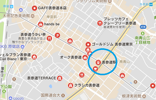 表参道ヒルズ最寄り駅 地図