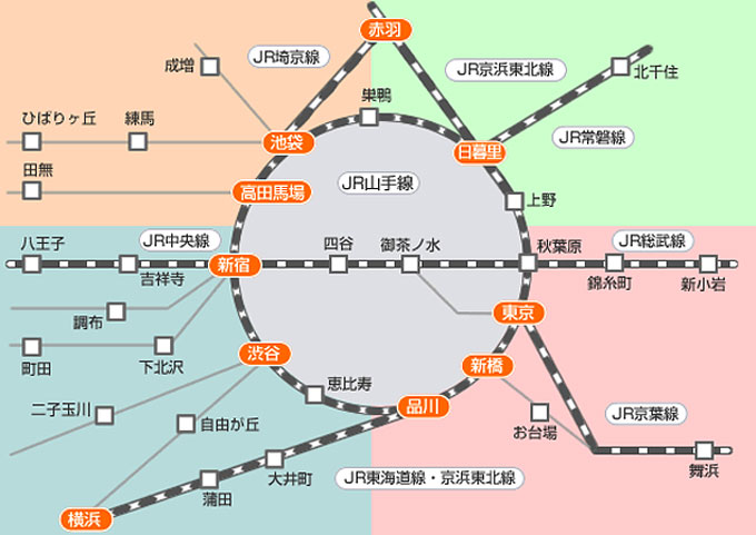 東京２３区路線図