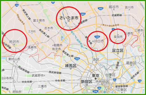 上京埼玉 map